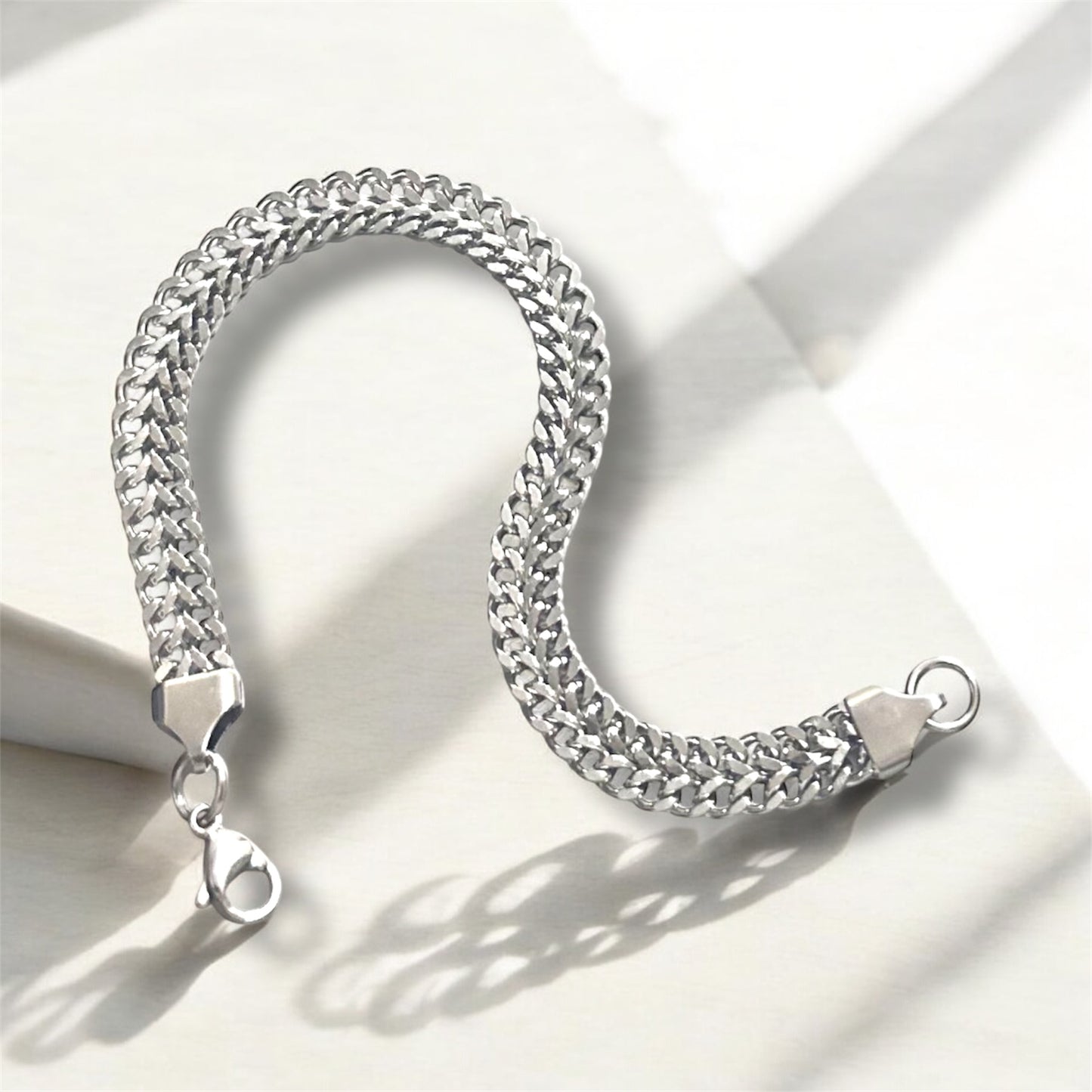 Men’s Flat Chain Bracelet – Sleek Stainless Steel Link Wristband