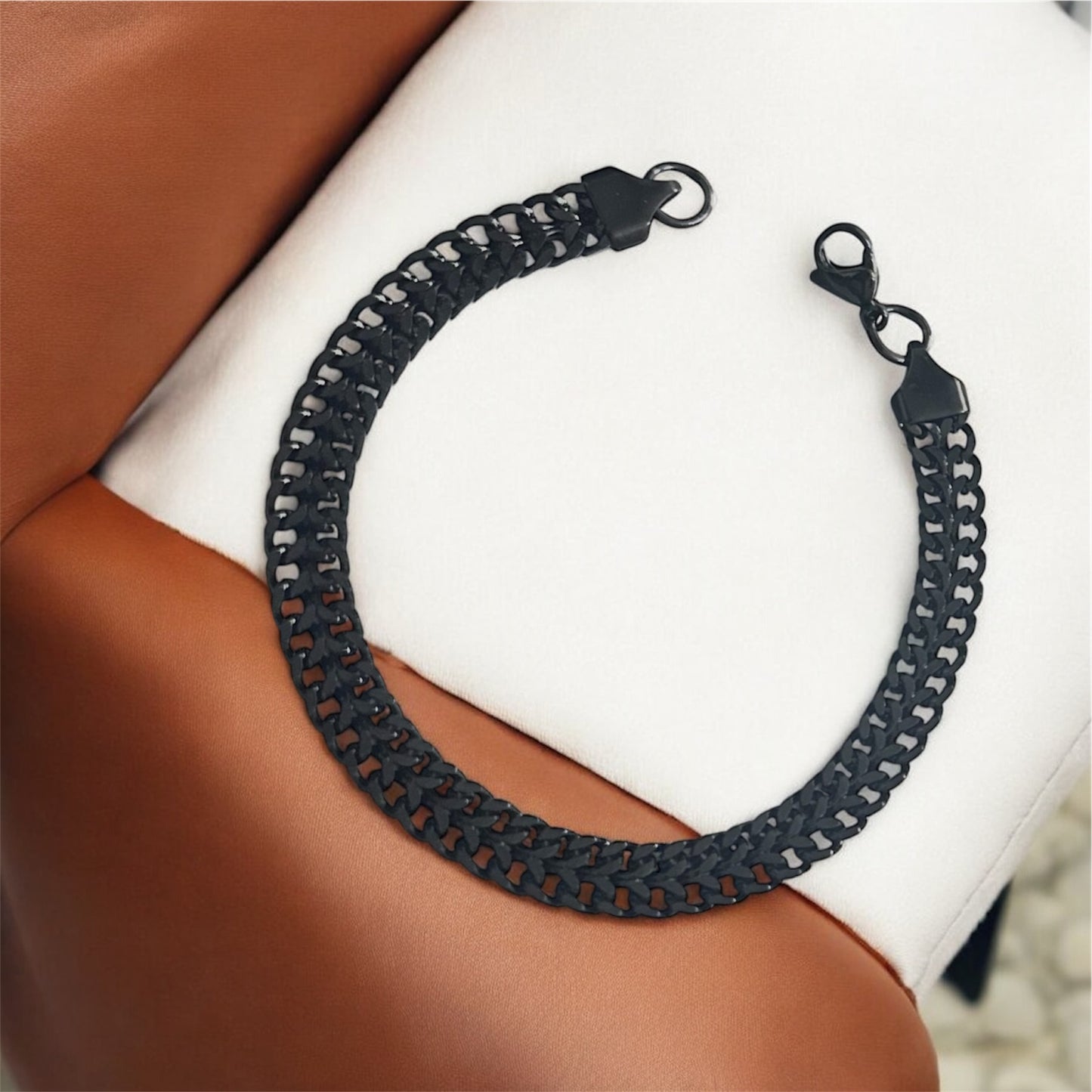 Men’s Flat Chain Bracelet – Sleek Stainless Steel Link Wristband