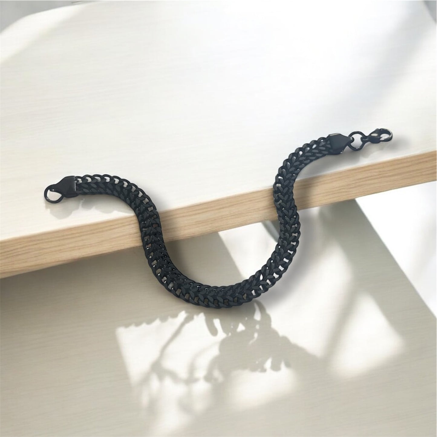Men’s Flat Chain Bracelet – Sleek Stainless Steel Link Wristband