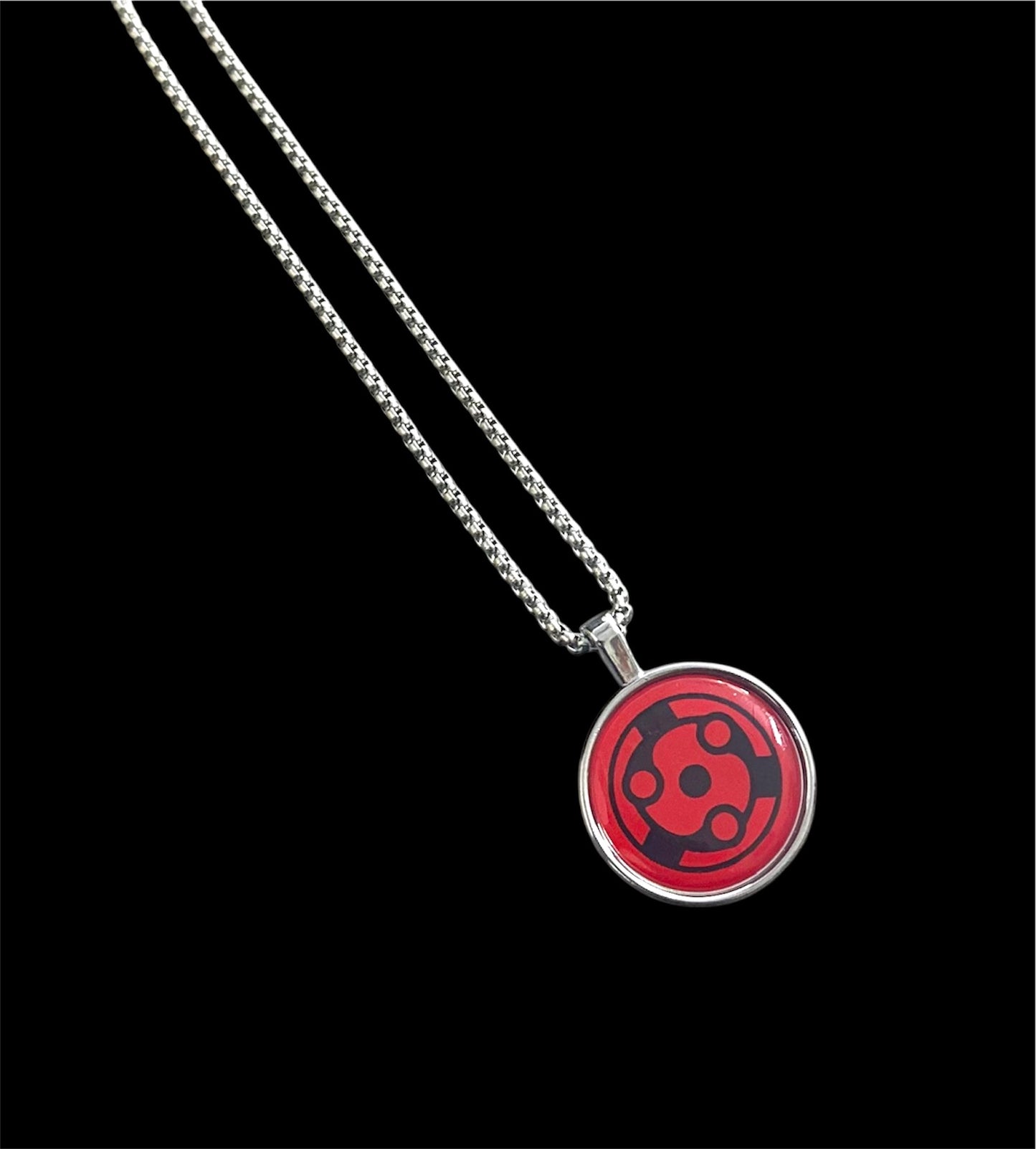 Uchiha Clan Sharingan Necklace – Naruto Inspired Pendant for Anime Fans