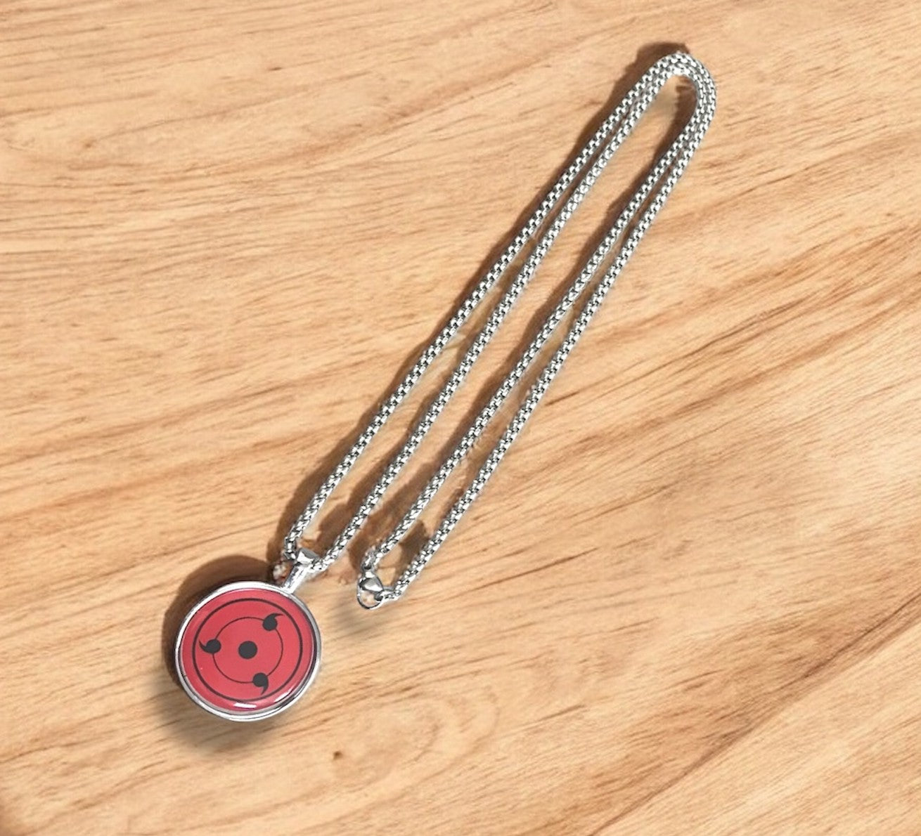 Classic Sharingan Necklace – Naruto Uchiha Clan Pendant