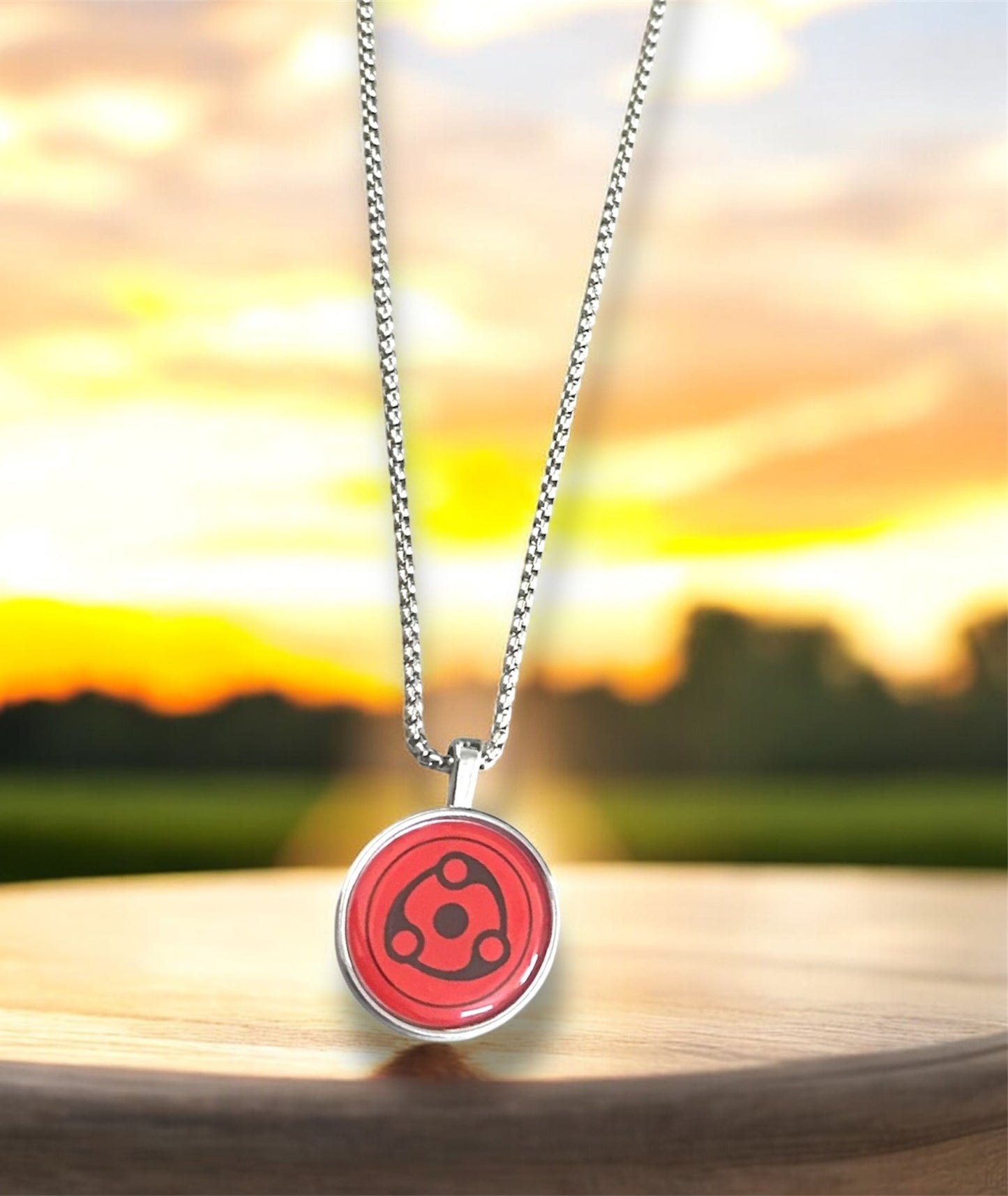 Uchiha Itachi Mangekyō Sharingan Necklace – Naruto Anime Pendant