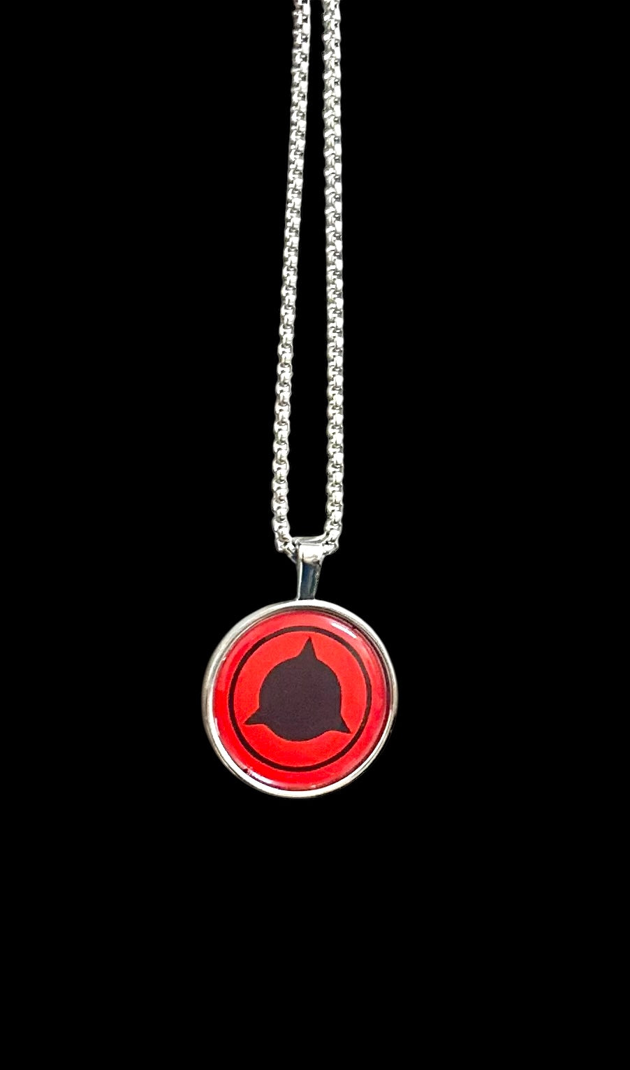 Akatsuki Cat Eye Necklace – Red Anime Pendant for Naruto Fans | Unisex Chain