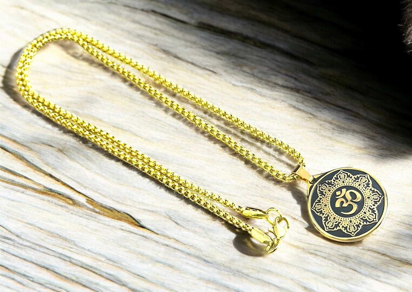 Om Pendant Necklace with Mandala Design – Spiritual Jewelry for Men & Women