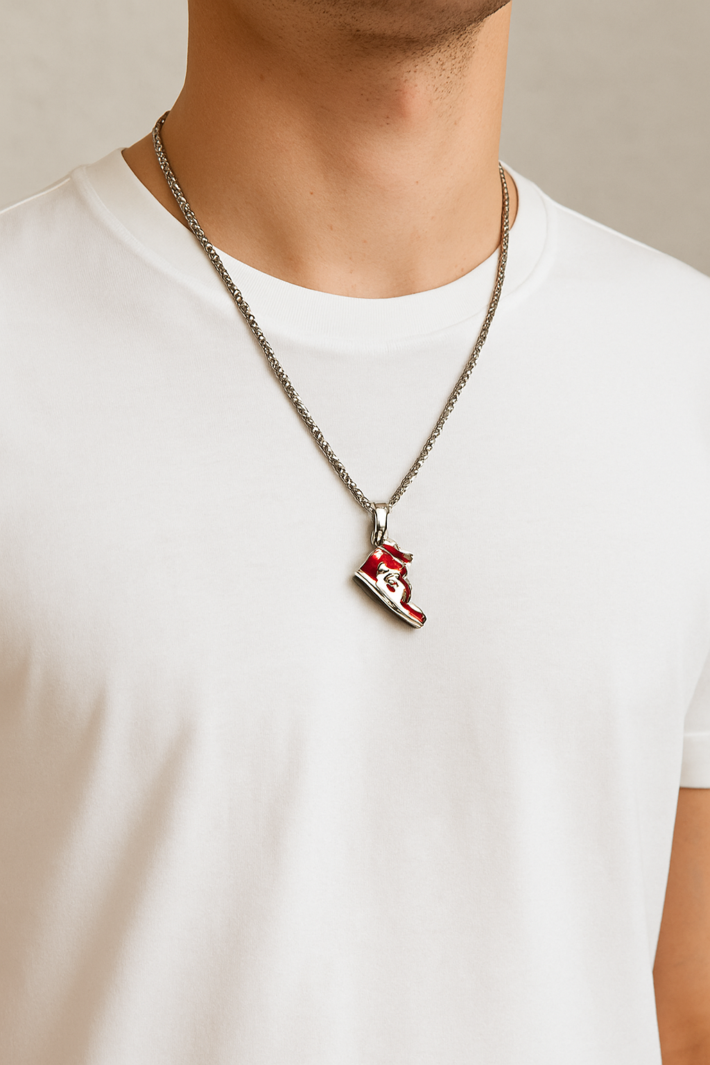 Mini Sneaker Pendant Necklace – High Top Shoe | Unisex Street Style Chain