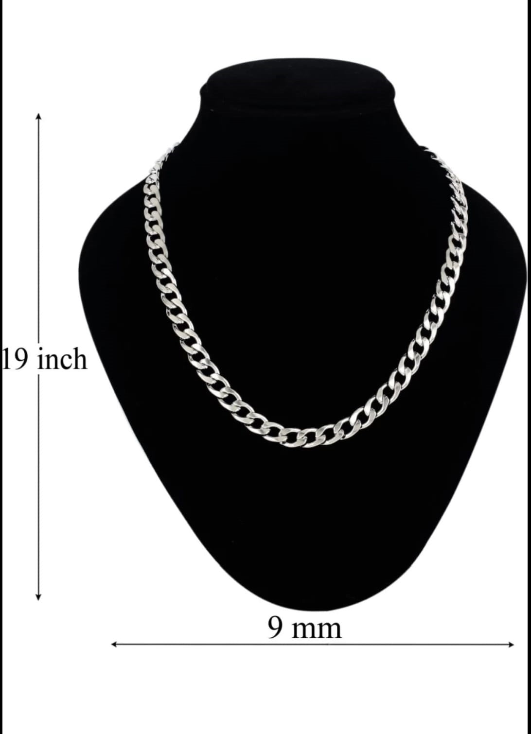 Premium Silver Colored Stainless Steel Short Necklace Chain for Boys