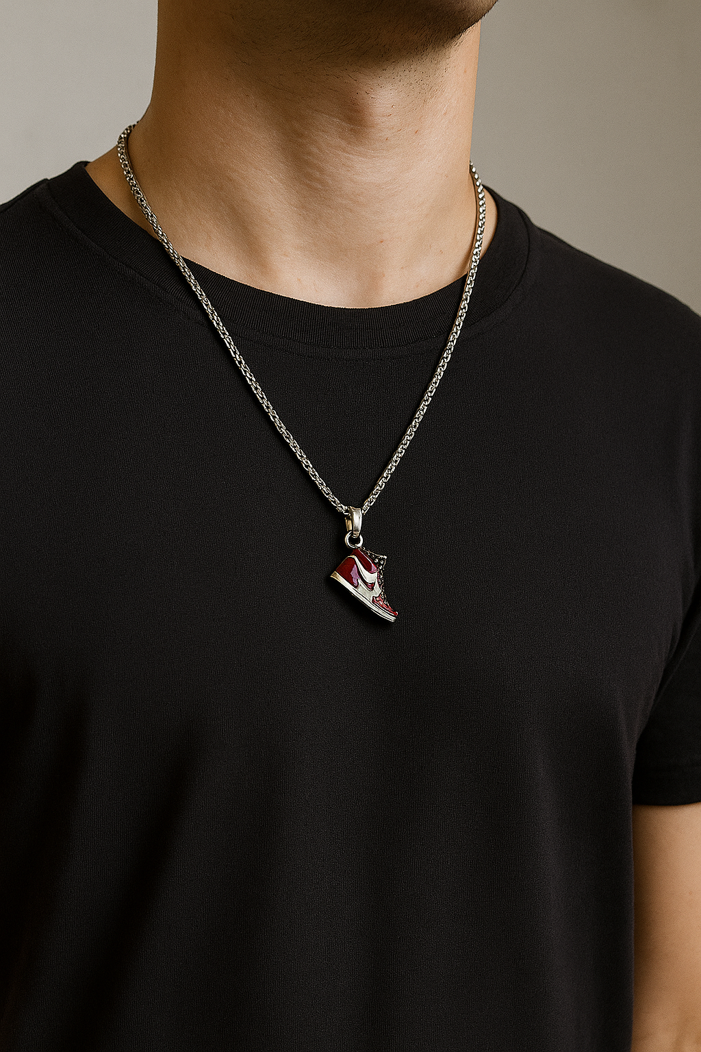 Mini Sneaker Pendant Necklace – High Top Shoe | Unisex Street Style Chain