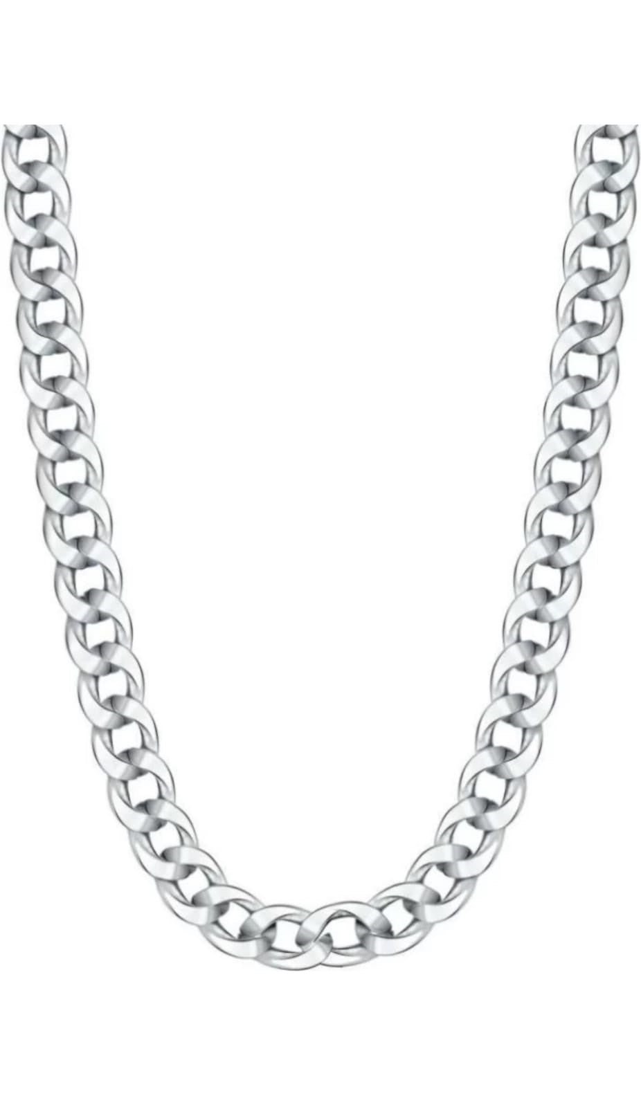 Premium Silver Colored Stainless Steel Short Necklace Chain for Boys