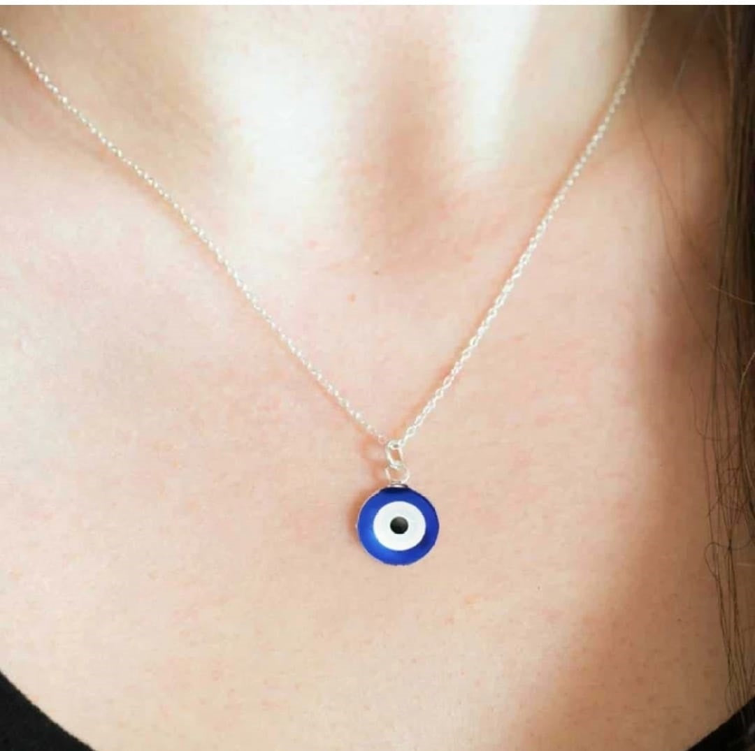 Blue Evil Eye Beads Style Chain Necklace Pendant