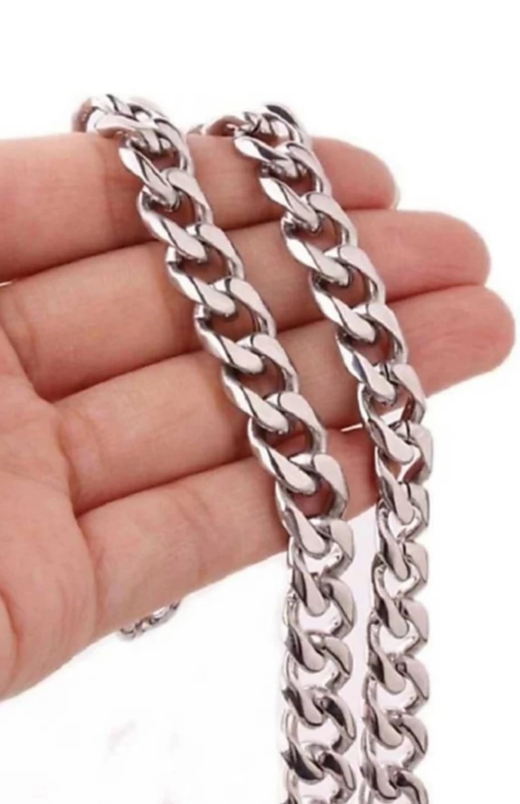 Premium Silver Colored Stainless Steel Short Necklace Chain for Boys