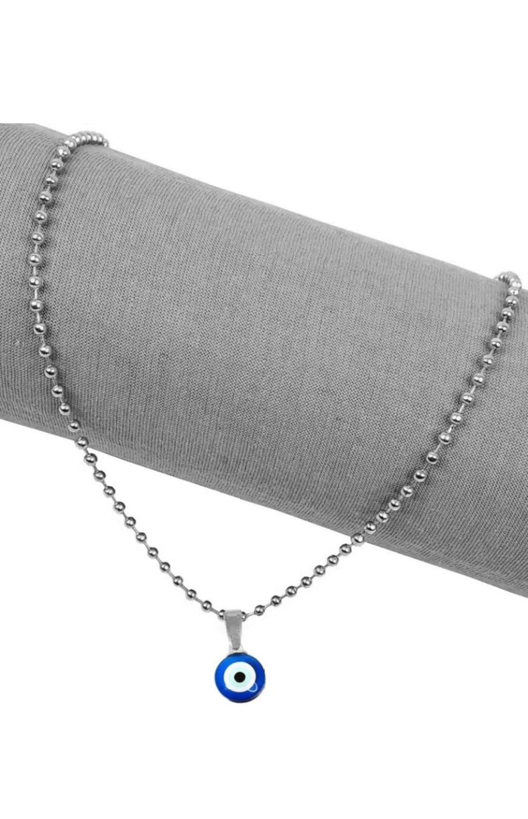 Blue Evil Eye Beads Style Chain Necklace Pendant