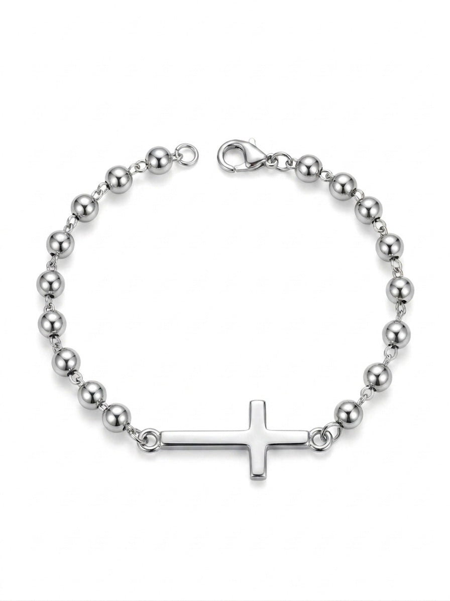 Men's Cross Bracelet | Religious Cross Chain Bracelet for Men