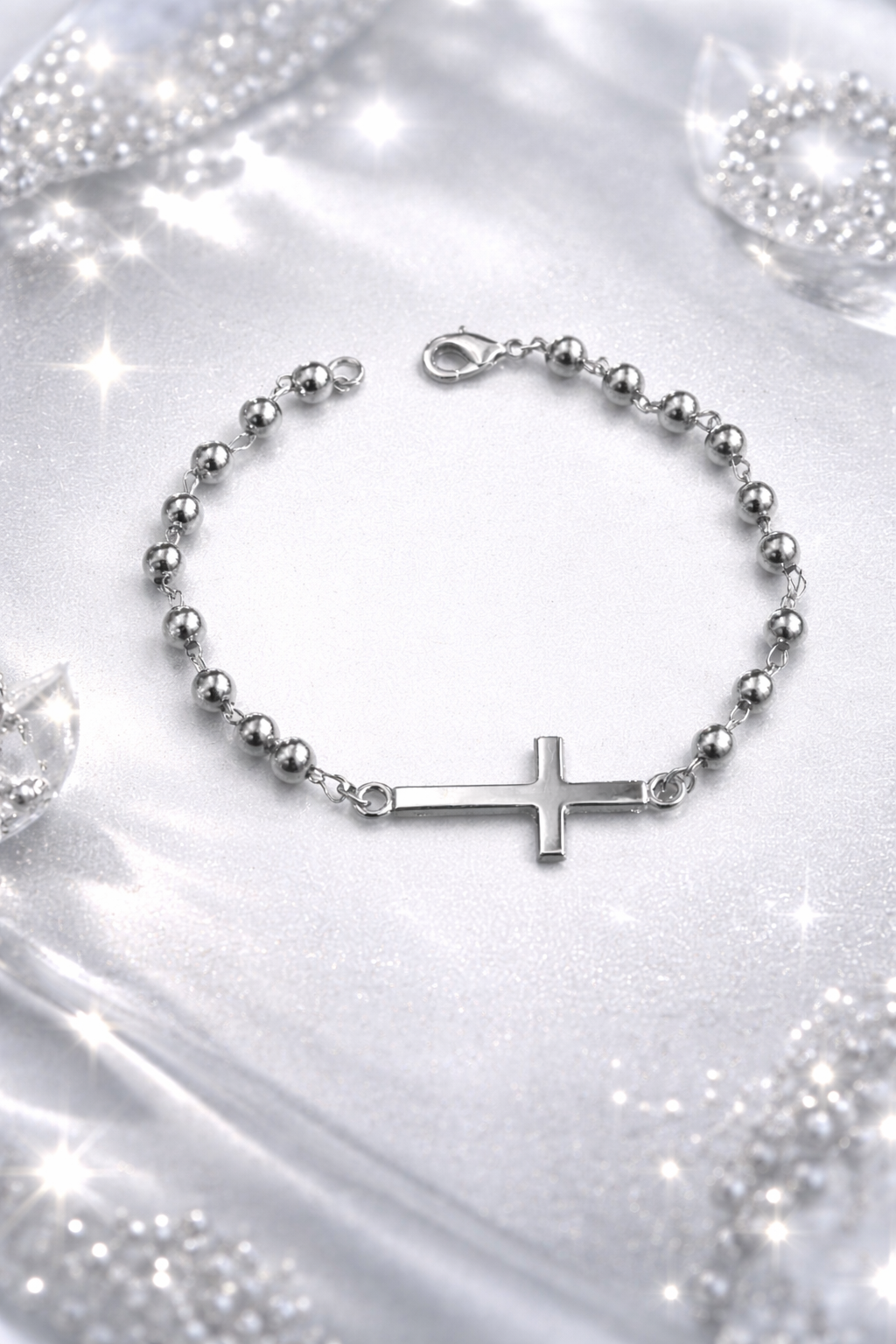 Men's Cross Bracelet | Religious Cross Chain Bracelet for Men