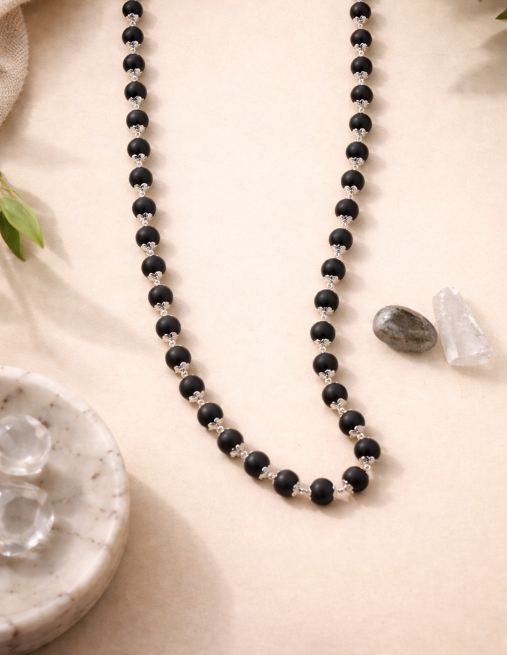 Karungali Beads Necklace for Men | Original Ebony Wood Spiritual Mala | Traditional Black Bead Chain