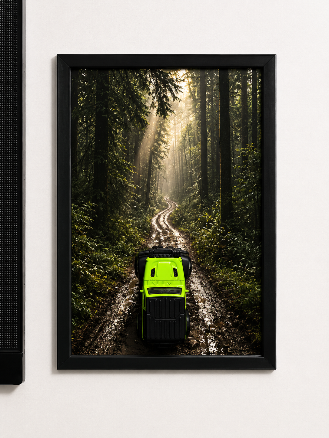 3D Thar Mountain Adventure Wall Frame | Premium Die-Cast Car Wall Art | Automotive Home Décor