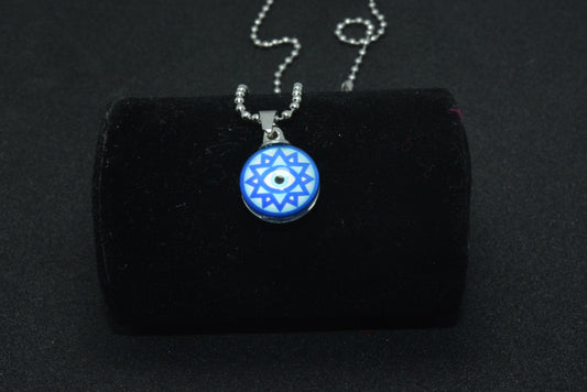 Blue Evil Eye Beads Style Chain Necklace Pendant