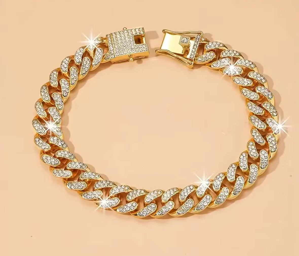 Premium AD Stones Studded Rapper Style Hand Bracelet