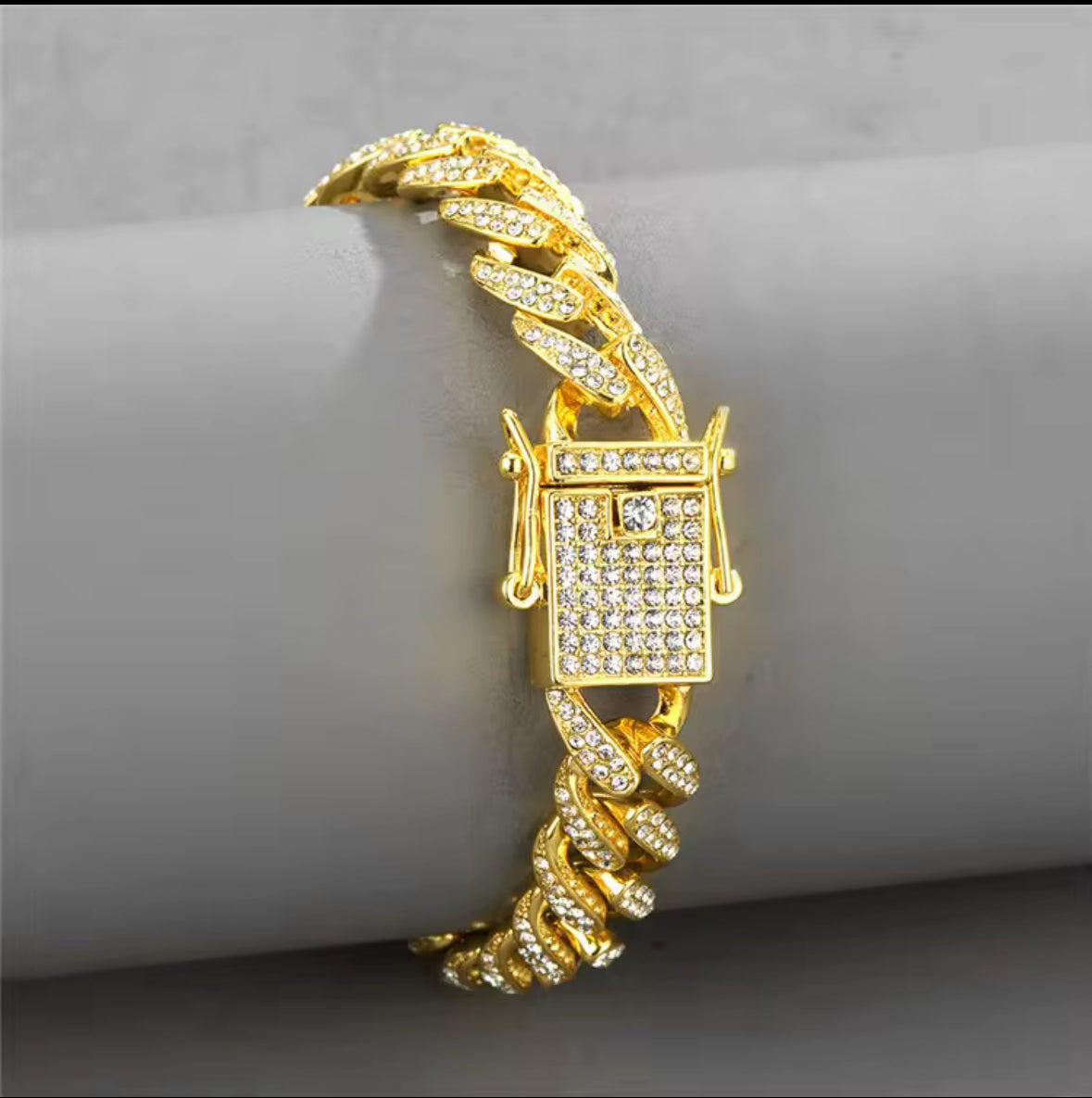 Premium AD Stones Studded Rapper Style Hand Bracelet