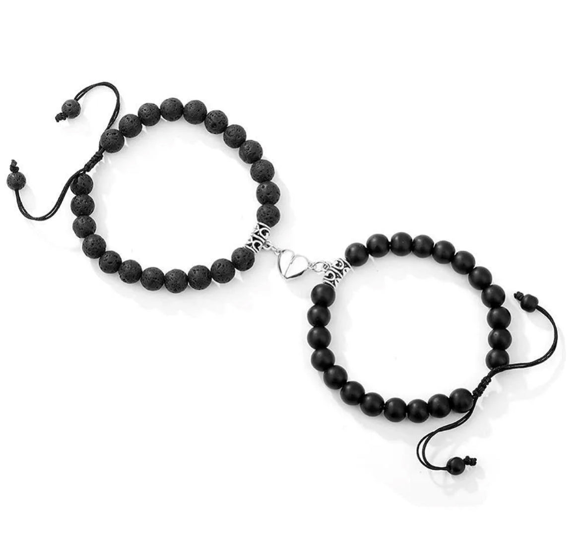 Couple Love Friendship Heart Magnetic Beads Hand Bracelet