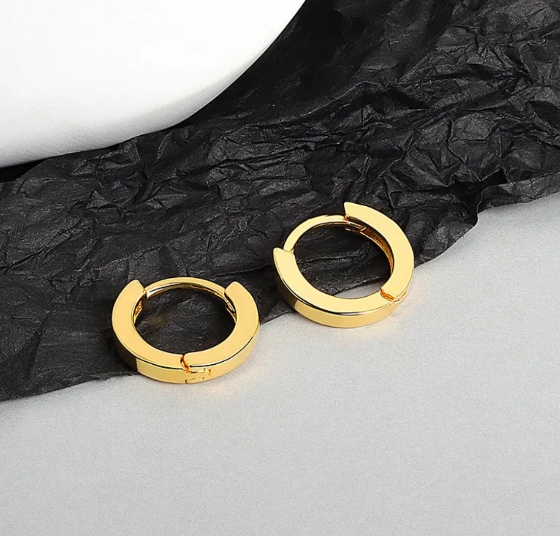 Minimal Hoop Style Stainless Steel Golden Earrings