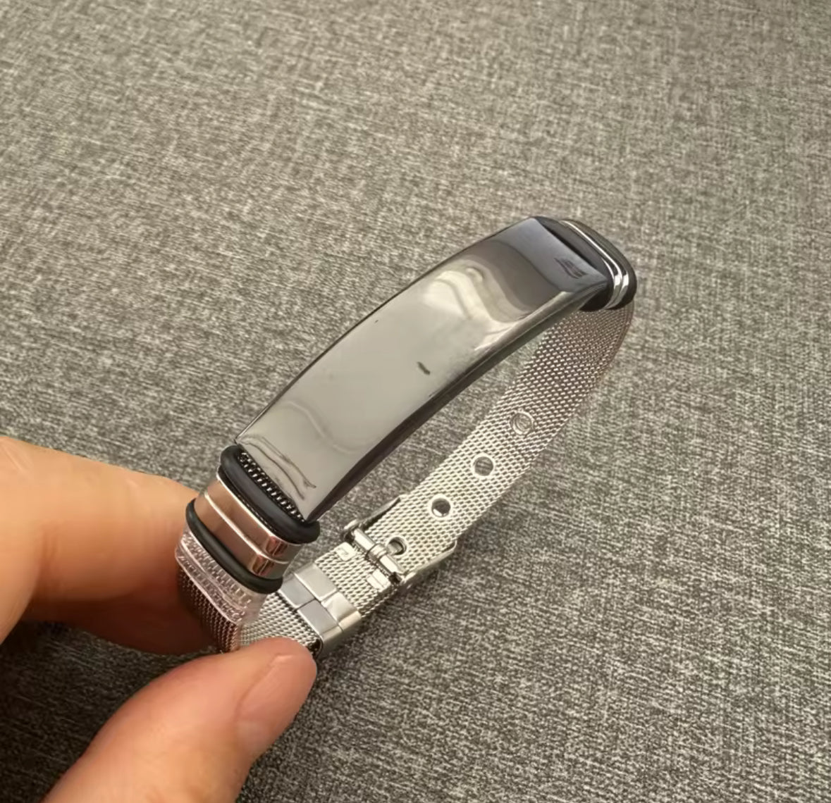 Men’s Stainless Steel Bracelet – Adjustable Mesh Band | Minimalist Modern Jewelry | Wraparound Bracelet |