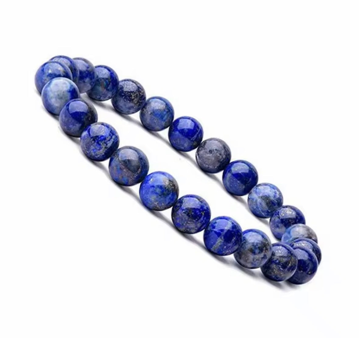 Natural Lapis Lazuli Bracelet for Wisdom, Protection & Confidence – 8mm Healing Crystal Beaded Bracelet for Men & Women