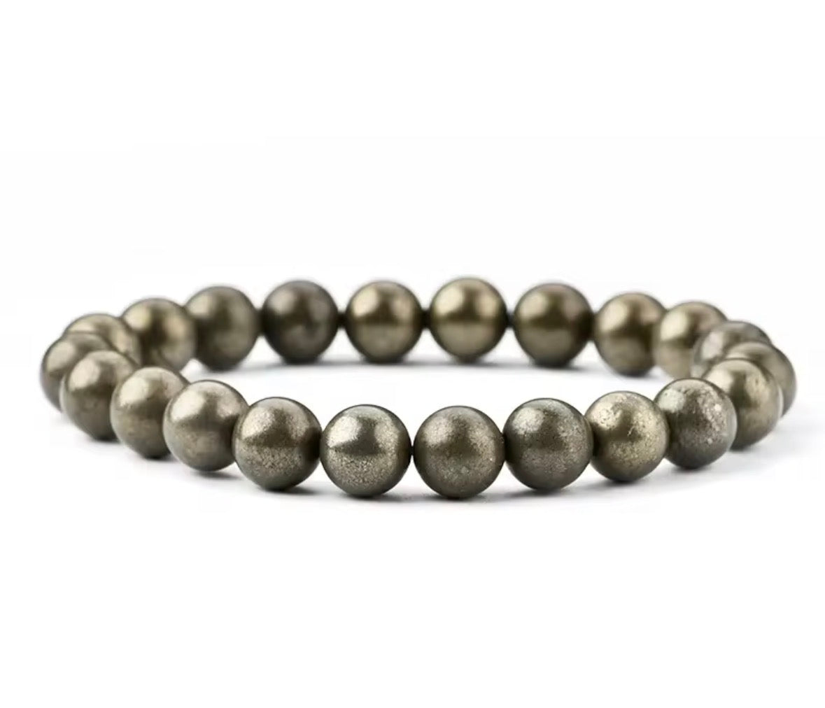 Natural Pyrite Bracelet for Wealth, Luck & Protection – Money Magnet Healing Crystal Bracelet for Men & Women