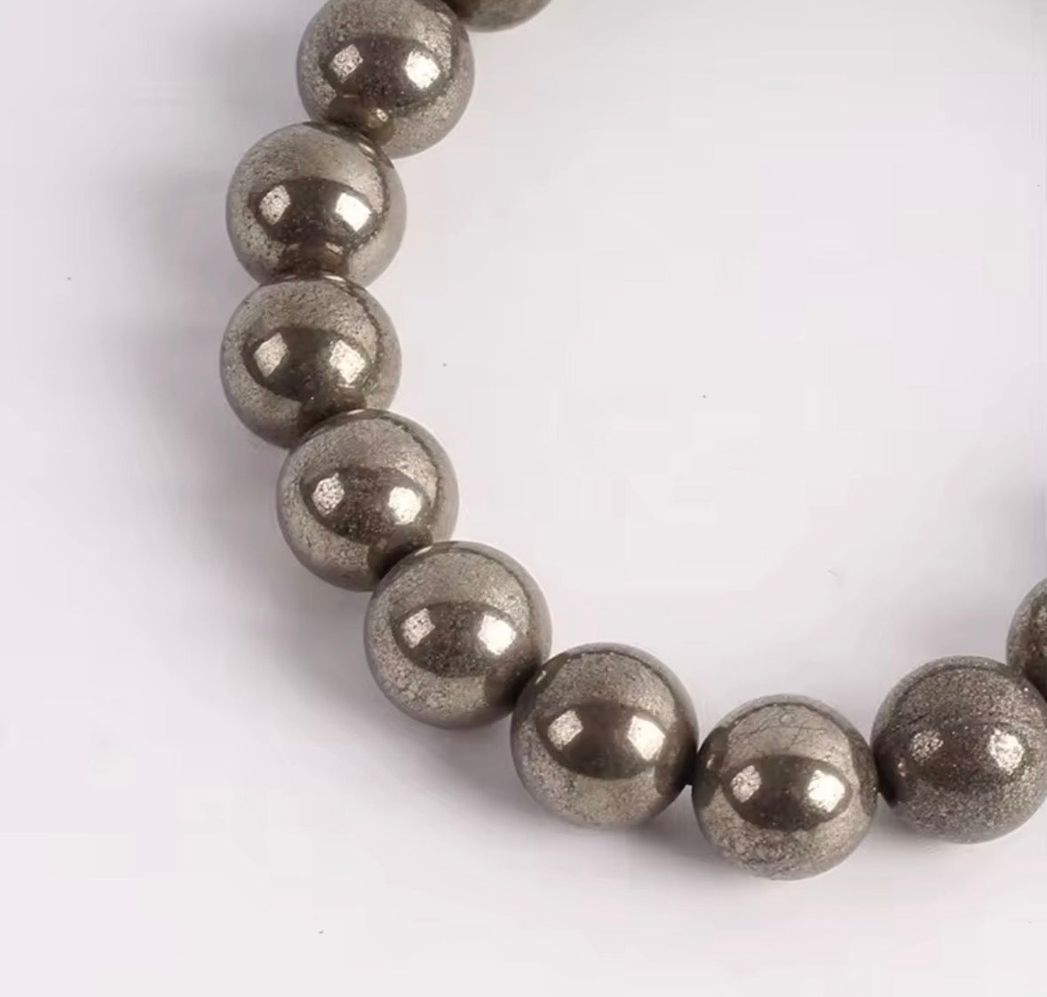 Natural Pyrite Bracelet for Wealth, Luck & Protection – Money Magnet Healing Crystal Bracelet for Men & Women