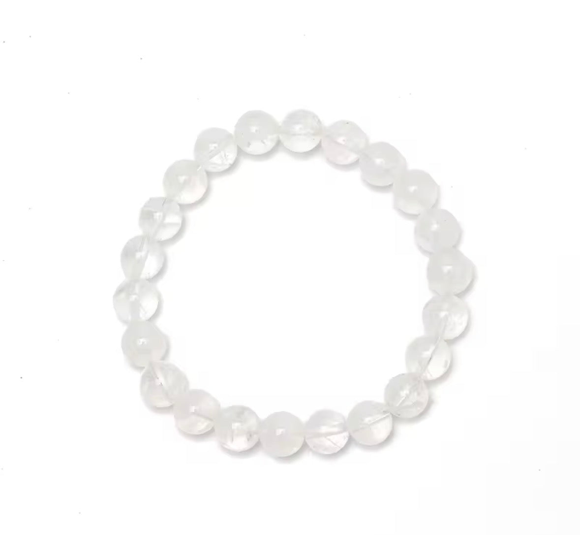 Natural Clear Quartz Crystal Bracelet – Healing & Energy Stone (Unisex)