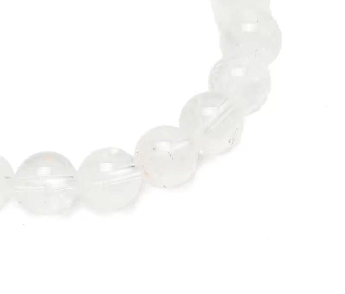 Natural Clear Quartz Crystal Bracelet – Healing & Energy Stone (Unisex)