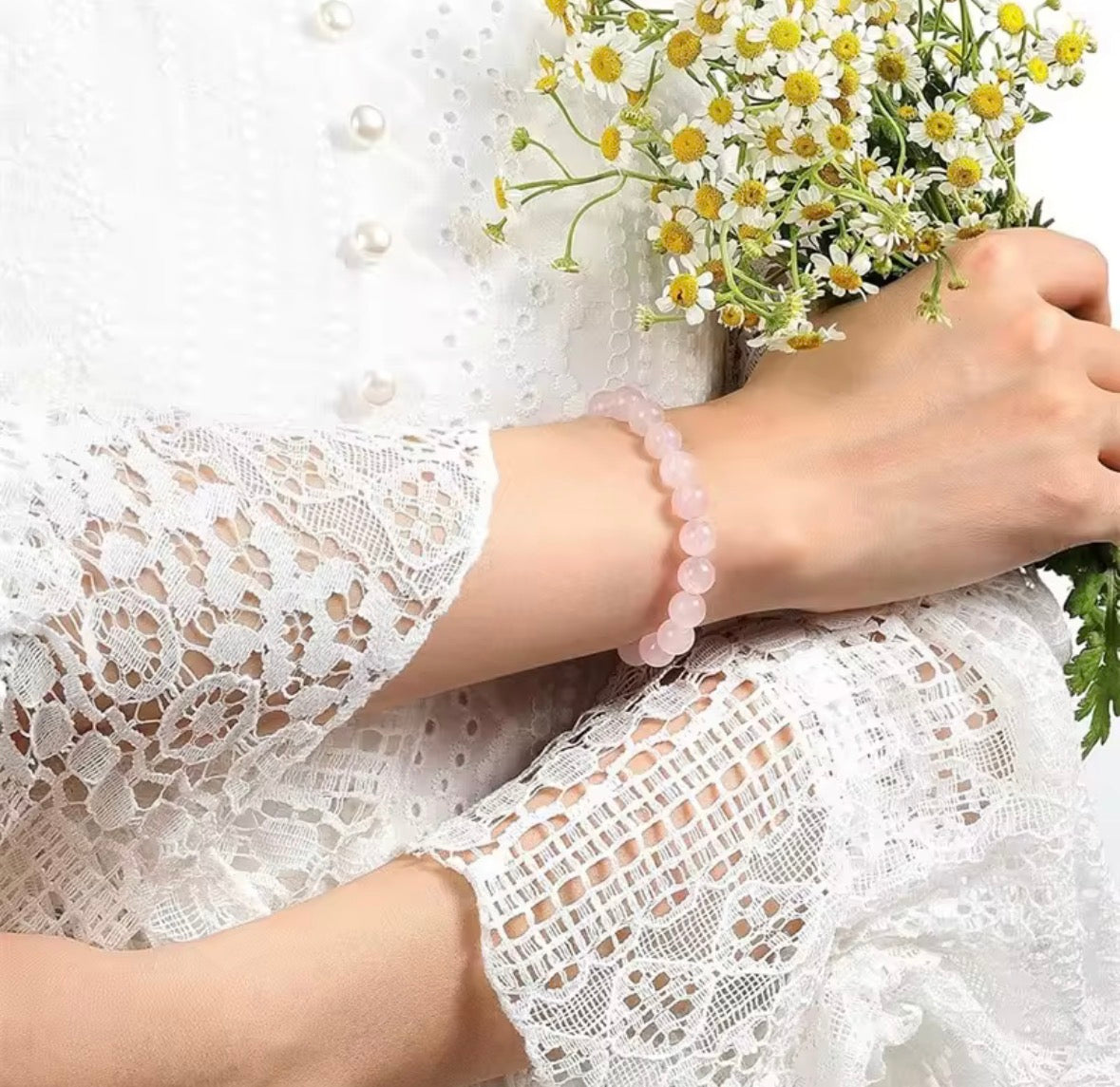 Natural Clear Quartz Crystal Bracelet – Healing & Energy Stone (Unisex)