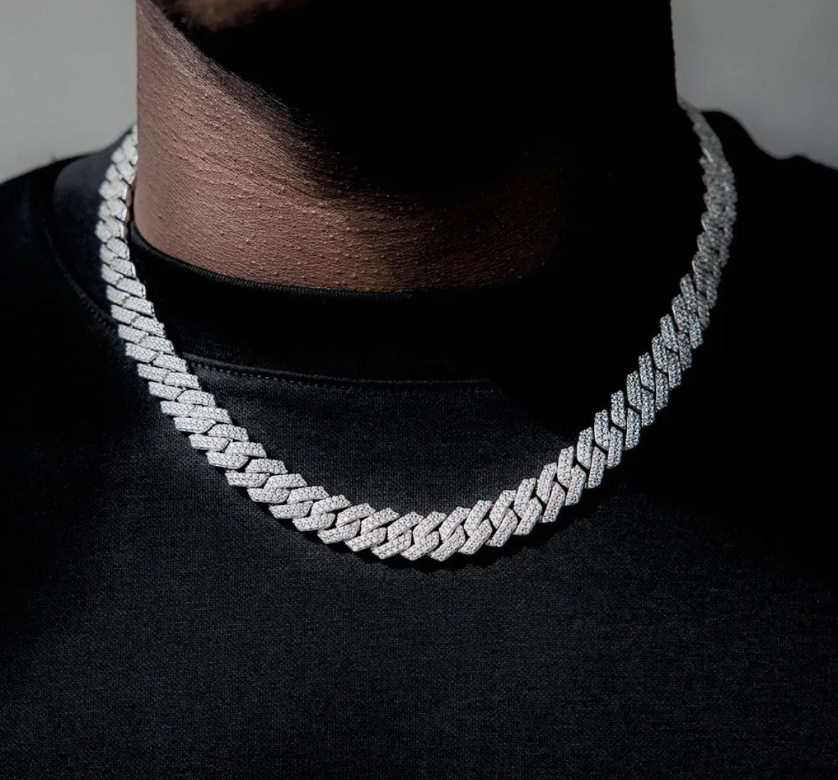 MC Stan Rapper Inspired AD Stones Studded Short Necklace Chain for Boys and Men