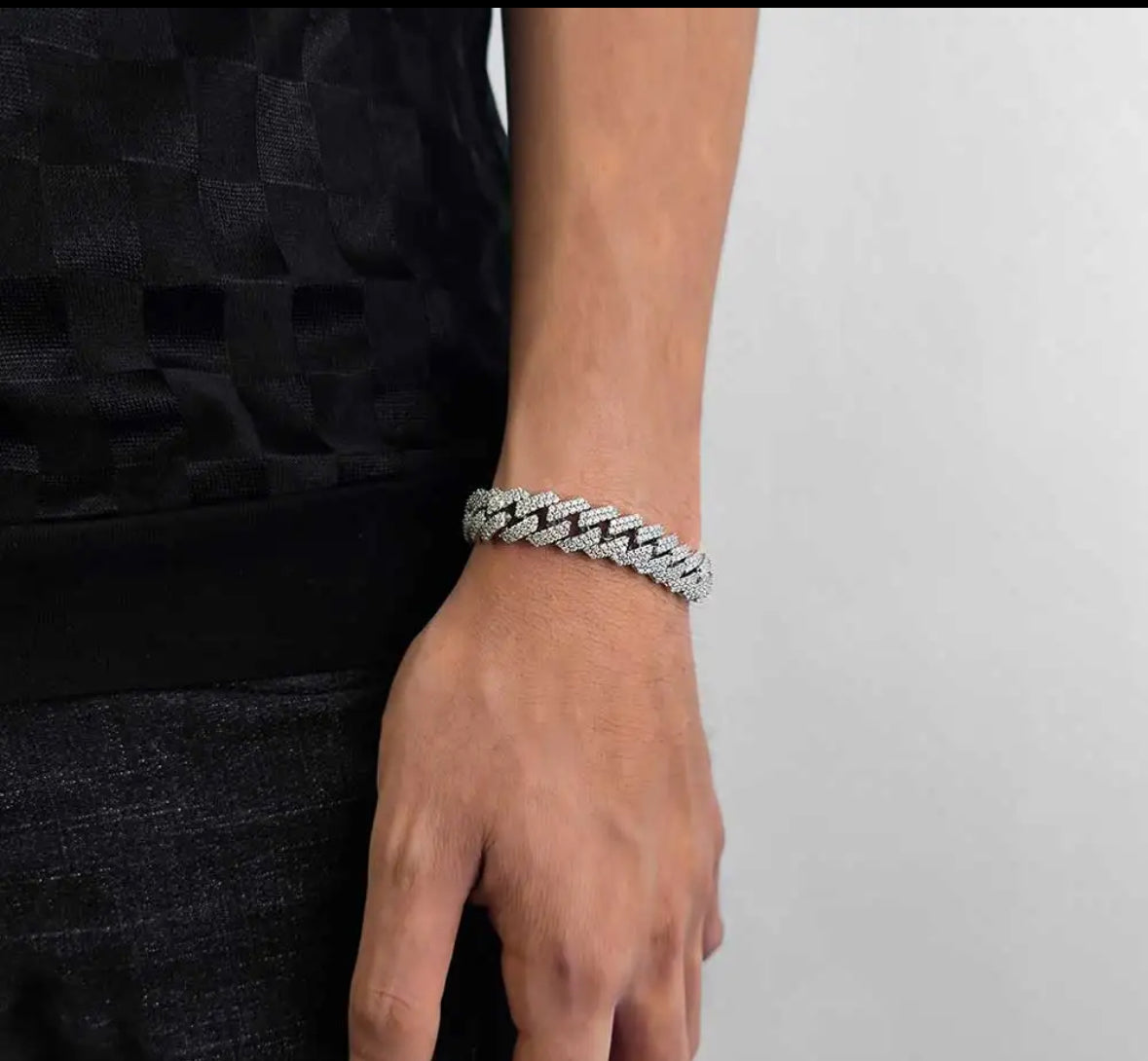 Premium AD Stones Studded Rapper Style Hand Bracelet