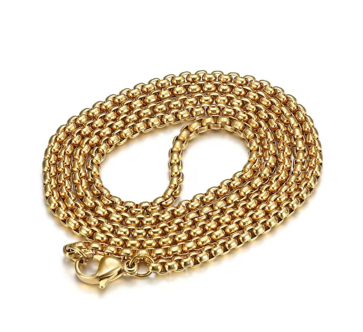 Minimal Black Pendant Necklace for Men | Gold Stainless Steel Chain | Premium Geometric Design | Unisex Jewelry