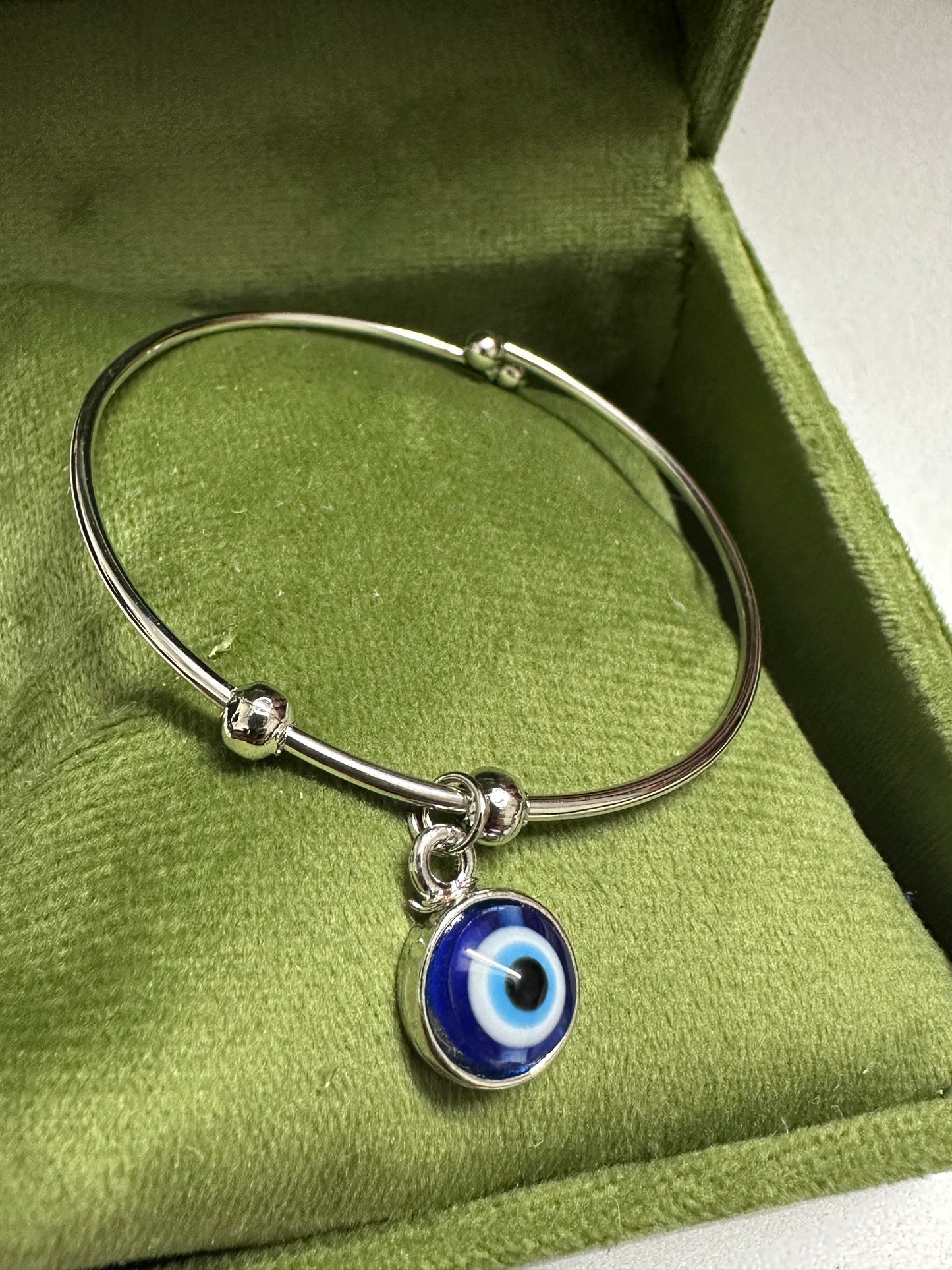 Divine Protection: Evil Eye Metal Bracelet