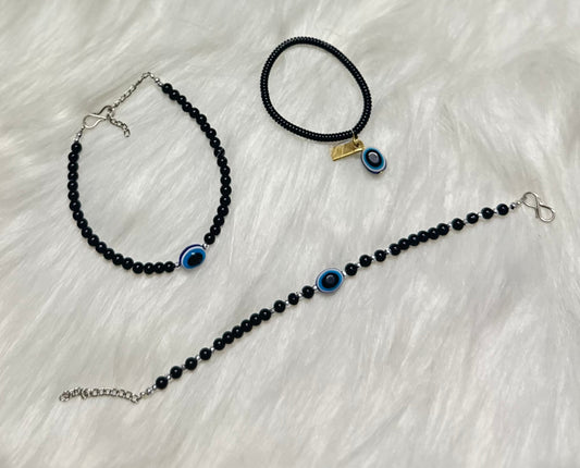 Divine Protection: Evil Eye Combo Bracelet Set