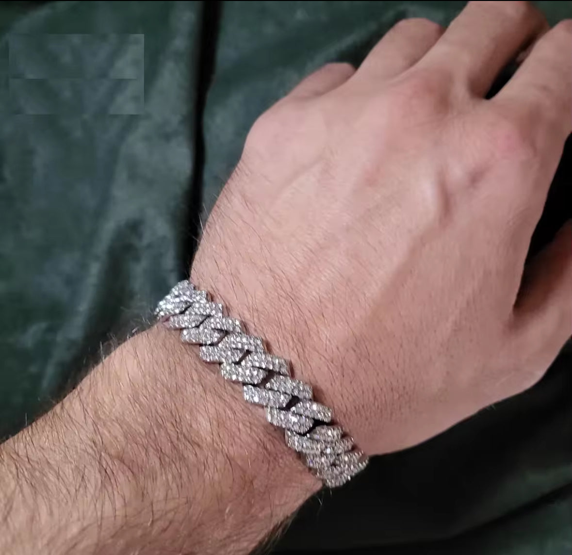 Premium AD Stones Studded Rapper Style Hand Bracelet