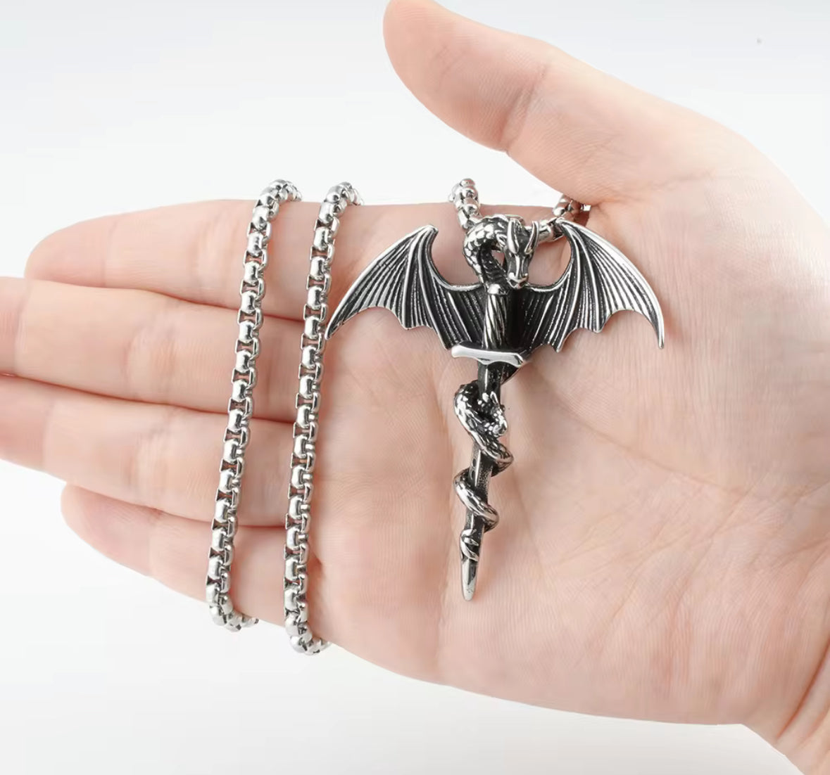 Dragon Sword Western Necklace Pendent Chain