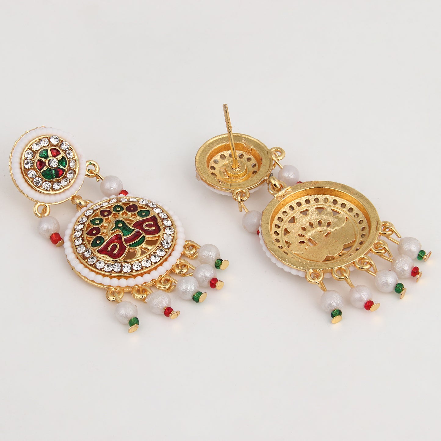 Designer Multi-Layer Pearl & Kundan Pendant Necklace Set with Matching Earrings - Perfect for Weddings & Festive Celebrations