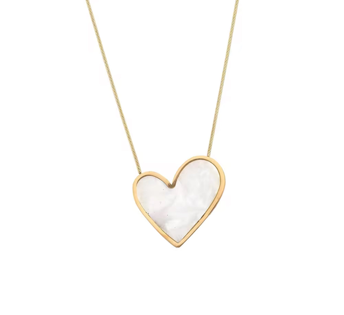 Marble Heart Pendant Necklace – Dainty & Minimalist Jewelry