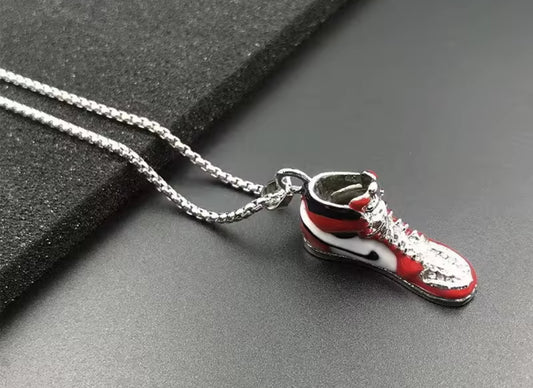 Mini Sneaker Pendant Necklace – High Top Shoe | Unisex Street Style Chain