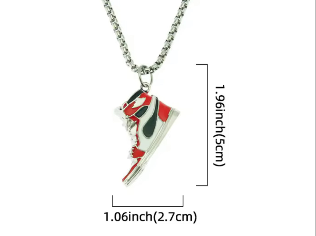 Mini Sneaker Pendant Necklace – High Top Shoe | Unisex Street Style Chain