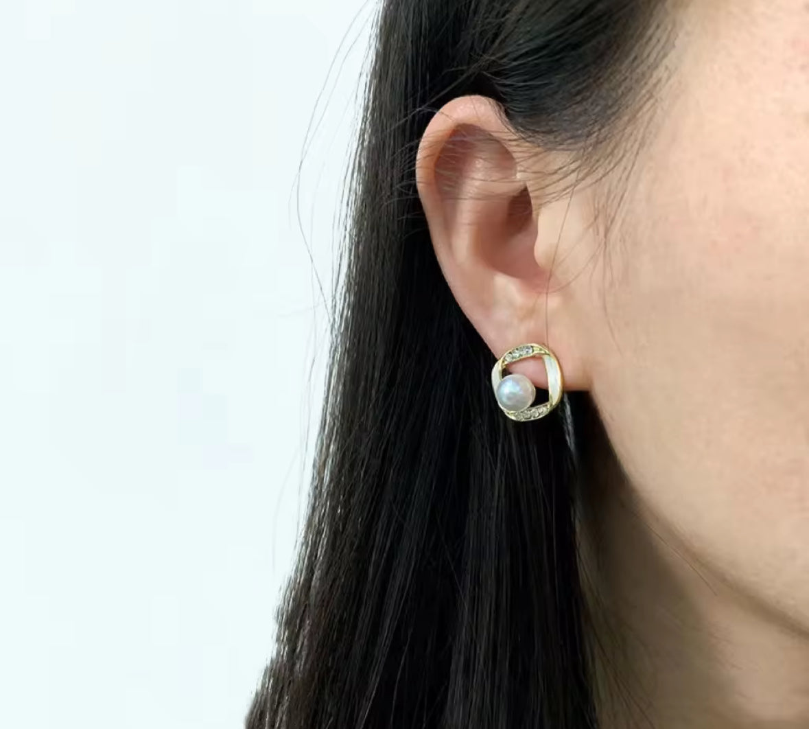 Minimal Pearl Stones Korean Imitation Earrings – Chic & Affordable Styles