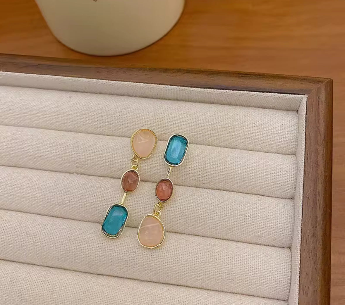 Multicolored Drop Korean Imitation Earrings – Chic & Affordable Styles