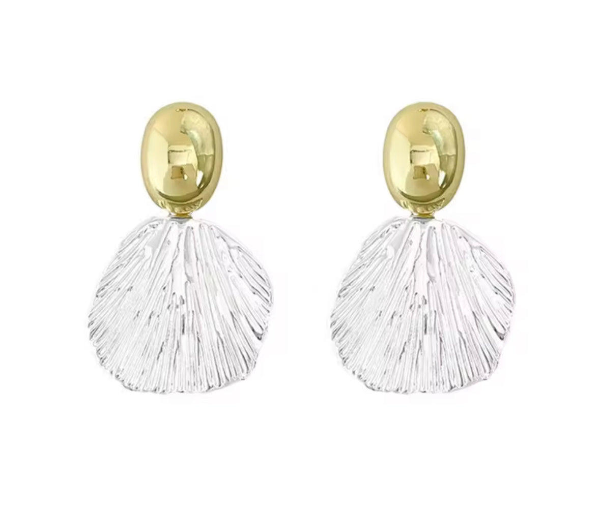 Golden and Silver Drop Korean Imitation Earrings – Chic & Affordable Styles
