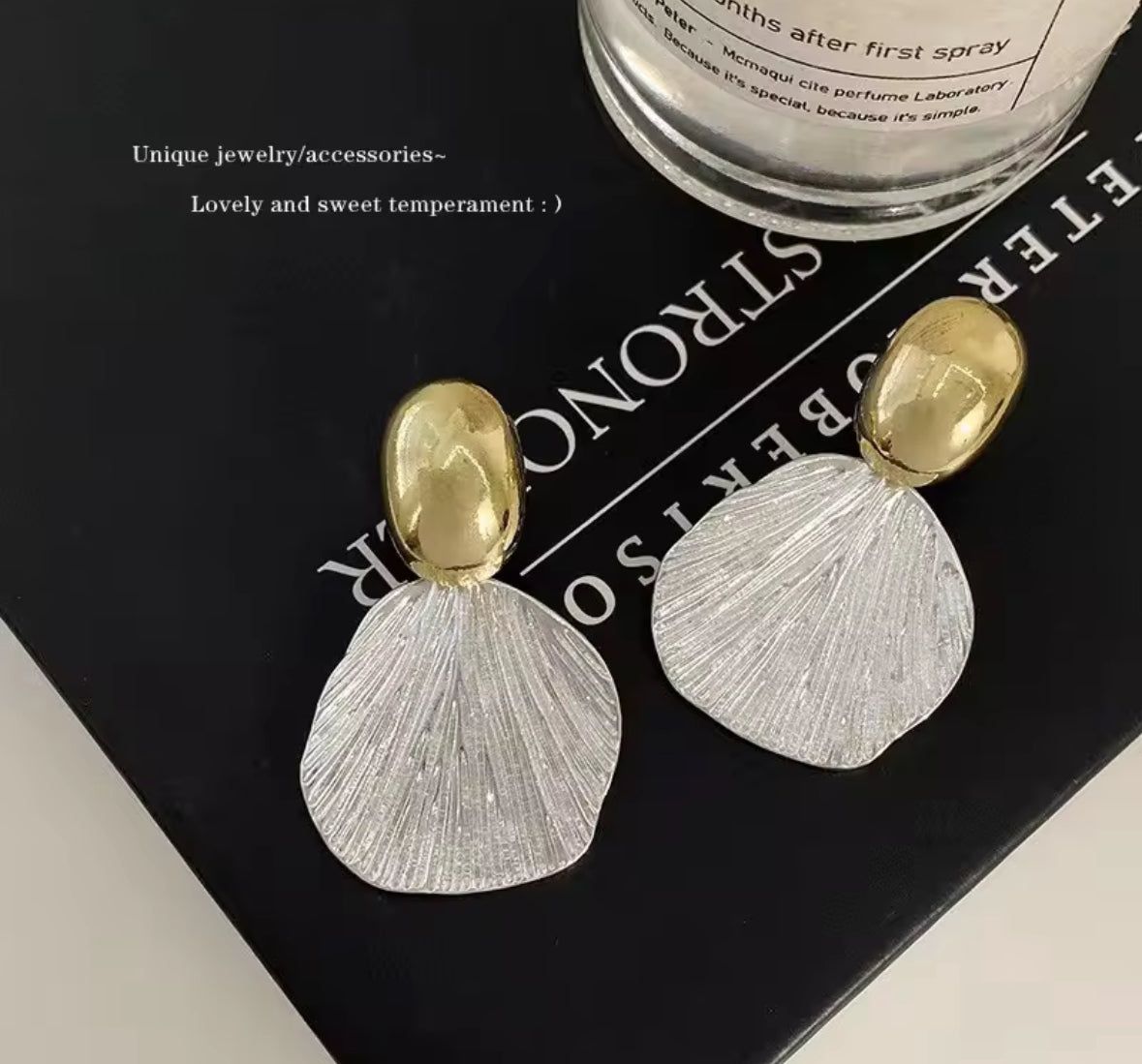 Golden and Silver Drop Korean Imitation Earrings – Chic & Affordable Styles