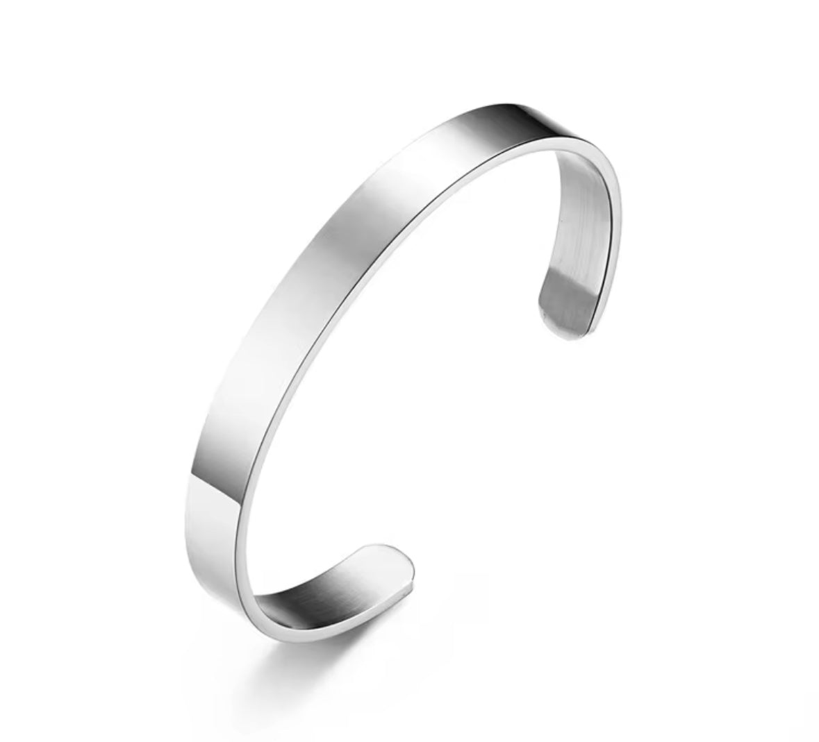 Minimalist Stainless Steel Cuff Bracelet for Men & Women – Adjustable Gold & Silver Bangle