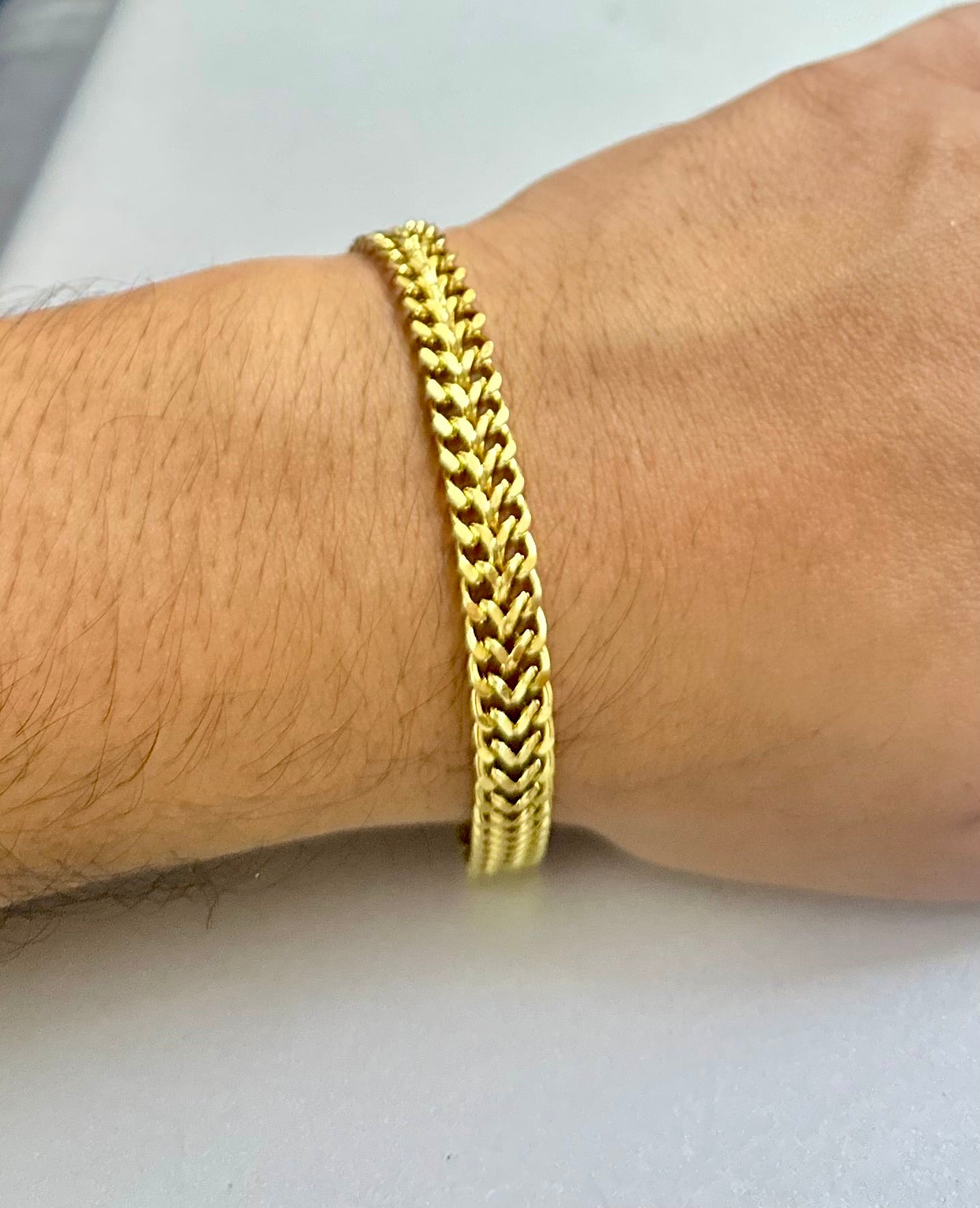 Men’s Flat Chain Bracelet – Sleek Stainless Steel Link Wristband