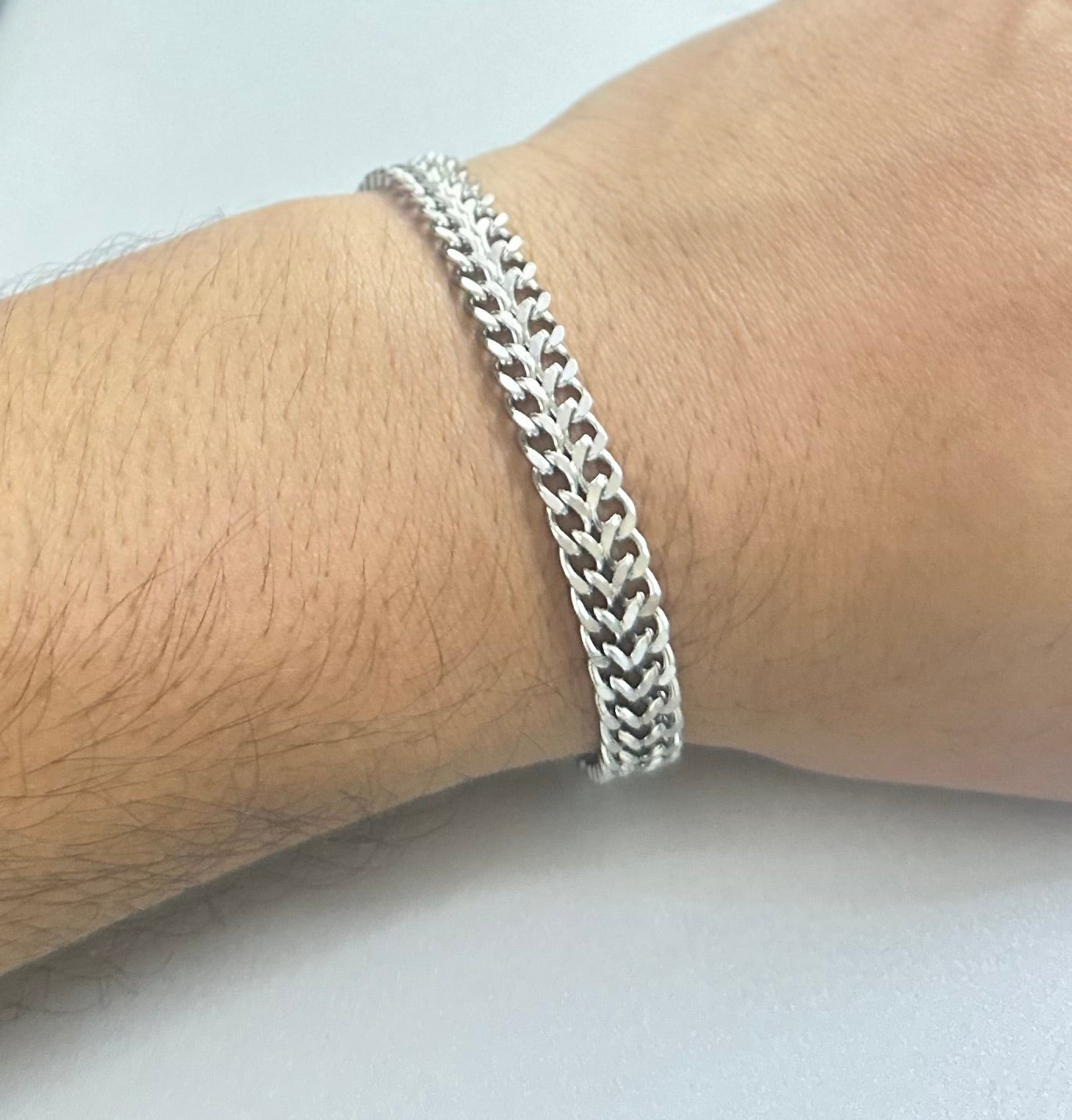 Men’s Flat Chain Bracelet – Sleek Stainless Steel Link Wristband