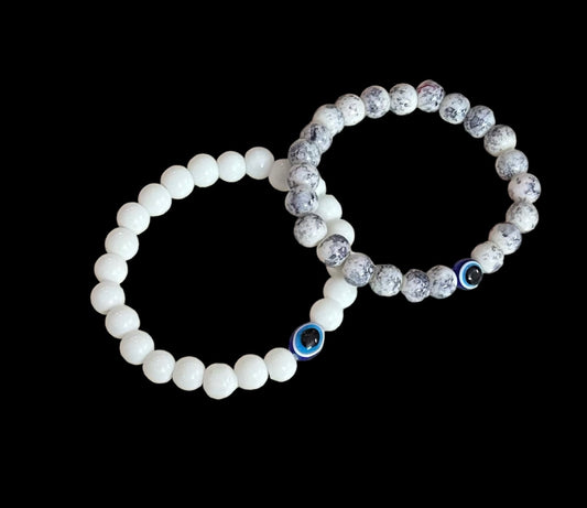 Combo of 2 Onxy Beads Adjustable Unisex Hand Bracelet